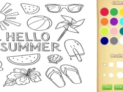 שפּיל Hello Summer Coloring Book for Kids אָנליין