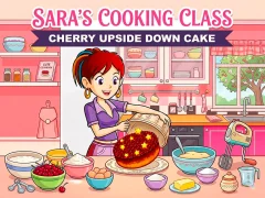 שפּיל Sara’s Cooking Class: Cherry Upside Down Cake אָנליין