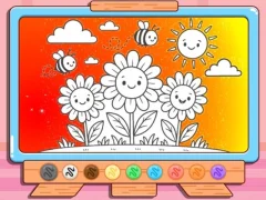 שפּיל Coloring Book: Happy Flower אָנליין