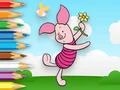 שפּיל Coloring Book: Piglet Holds Toy Windmill אָנליין
