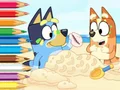 שפּיל Coloring Book: Bluey On The Beach אָנליין