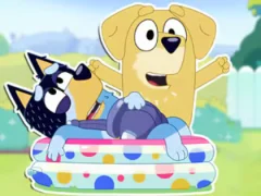 שפּיל Jigsaw Puzzle: Bluey Dad Baby אָנליין