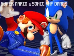 שפּיל Super Mario & Sonic FNF Dance אָנליין