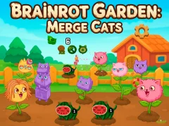 שפּיל Brainrot Garden. Merge Cats אָנליין