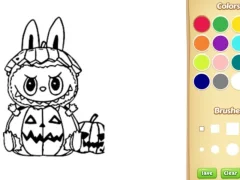 שפּיל Halloween Labubu Coloring & Drawing Game אָנליין