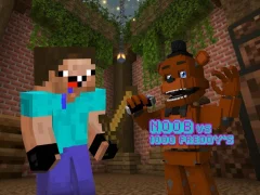 שפּיל Noob vs 1000 Freddy's אָנליין