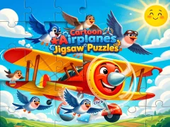 שפּיל Cartoon Airplanes: Jigsaw Puzzles אָנליין