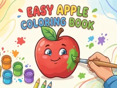 שפּיל Easy Apple Coloring Book אָנליין