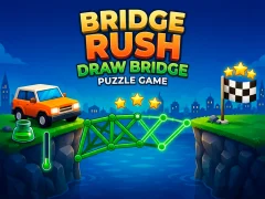 שפּיל Bridge Rush - Draw Bridge Puzzle Game אָנליין