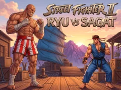 שפּיל Street Fighter II Ryu vs Sagat אָנליין