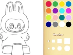 שפּיל Easy Labubu Coloring Book אָנליין