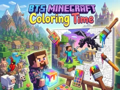 שפּיל BTS Minecraft Coloring Time אָנליין