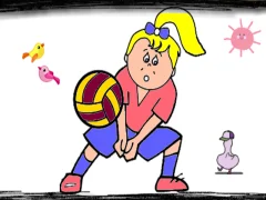 שפּיל Volleyball Fun Coloring אָנליין
