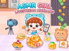 שפּיל ASMR Girl: Livestream Mukbang אָנליין