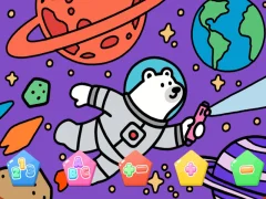 שפּיל Color By Code Space Bear אָנליין