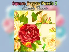 שפּיל Square jigsaw Puzzle 2  Assemble Flowers אָנליין