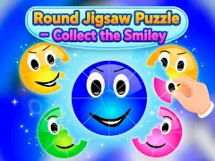 שפּיל Round jigsaw Puzzle - Collect the Smiley אָנליין