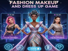 שפּיל Fashion Makeup And Dress Up Game אָנליין