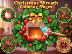 שפּיל Christmas Wreath Coloring Pages אָנליין