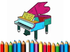 שפּיל Back To School: Piano Coloring Book אָנליין