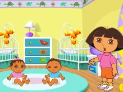שפּיל Dora the Explorer Dora's Playtime with the Twins אָנליין