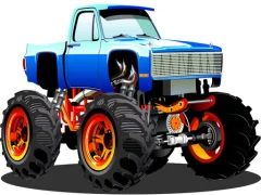 שפּיל Monster Truck Puzzle אָנליין