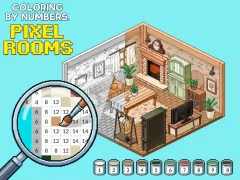 שפּיל Coloring by Numbers Pixel Rooms אָנליין