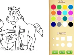 שפּיל Farm Animals Coloring Book for Kids אָנליין