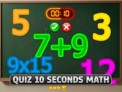 שפּיל Quiz 10 Seconds Math אָנליין