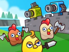 שפּיל Merge Cannon: Chicken Defense אָנליין