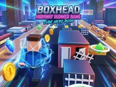 שפּיל Boxhead Highway Runner Game אָנליין