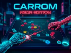 שפּיל Carrom Neon Edition אָנליין