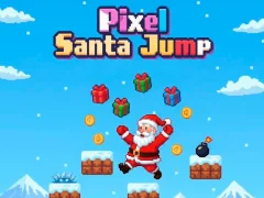 שפּיל Pixel Santa Jump אָנליין