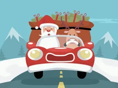 שפּיל Santa Giving Presents Jigsaw אָנליין
