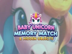 שפּיל Baby Unicorn Memory Match & Hidden Objects אָנליין