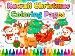 שפּיל Kawaii Christmas Coloring Pages אָנליין