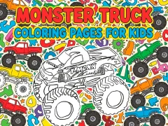 שפּיל Monster Truck Coloring Pages For Kids אָנליין