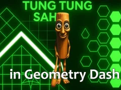 שפּיל Tung Tung Sahur in Geometry Dash אָנליין