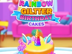 שפּיל Rainbow Glitter Birthday Cakes אָנליין