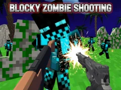 שפּיל Blocky Zombie Shooting אָנליין