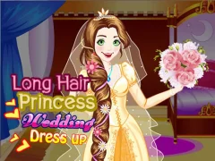 שפּיל Long Hair Princess Wedding Dress up אָנליין