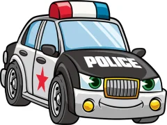 שפּיל Cartoon Police Cars Puzzle אָנליין