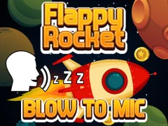 שפּיל Flappy Rocket Playing with Blowing to Mic אָנליין