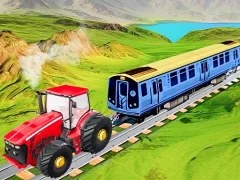 שפּיל Chain Tractor Train Towing Game 3D אָנליין