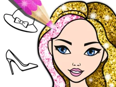 שפּיל Fashion Coloring Book Glitter אָנליין
