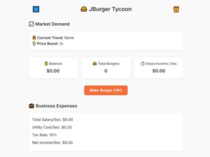 שפּיל Jburger Tycoon אָנליין