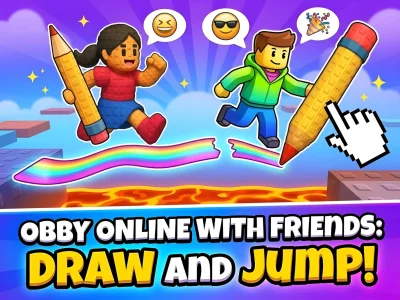 שפּיל Obby online with friends: Draw and Jump! אָנליין