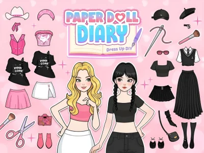 שפּיל Paper Doll Diary: Dress Up DIY אָנליין
