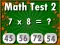 שפּיל Math Test 2 אָנליין