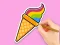 שפּיל Coloring Book: Rainbow Ice Cream אָנליין